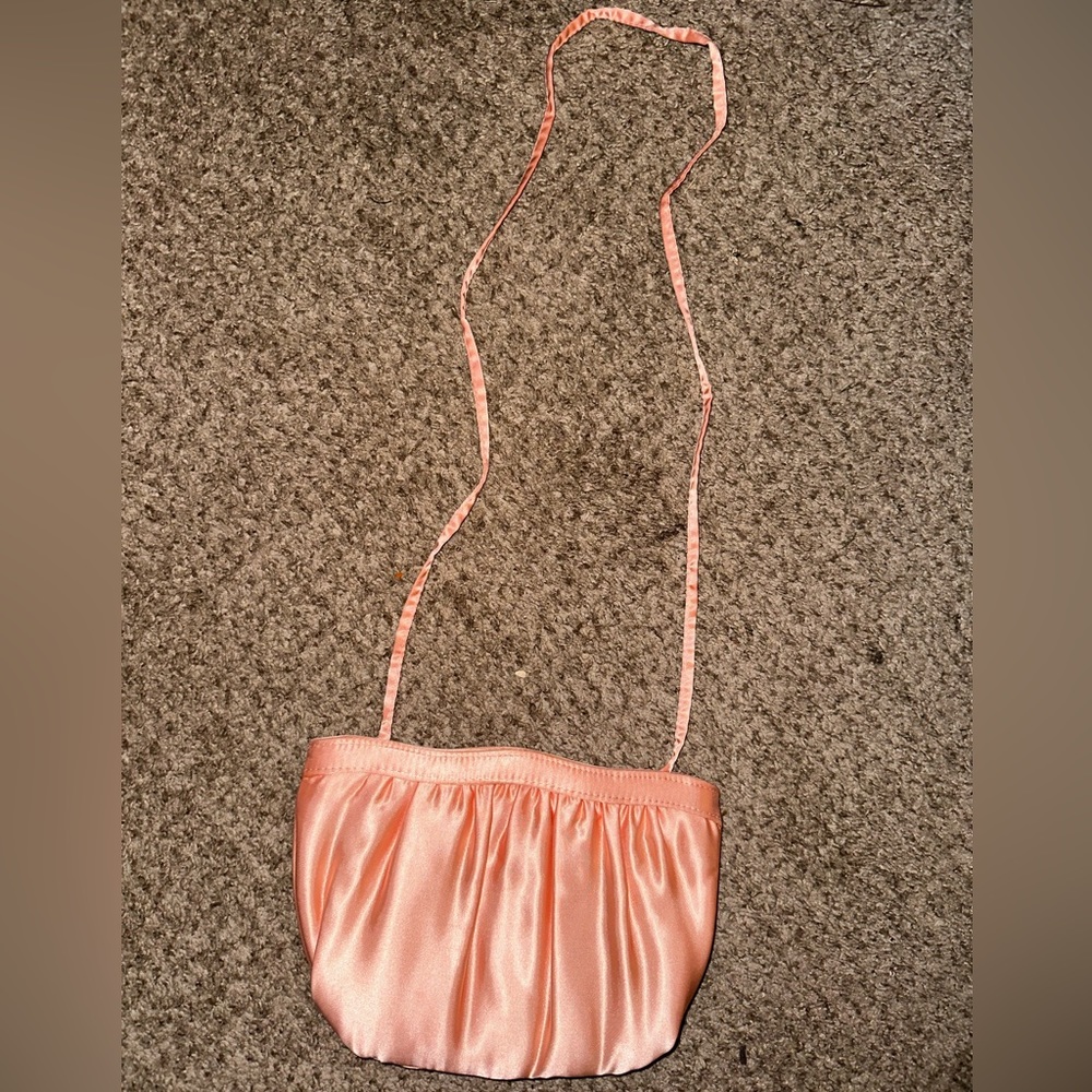 Pink Satin Crossbody Bag